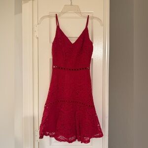 Miami Red Lace Mini Dress
